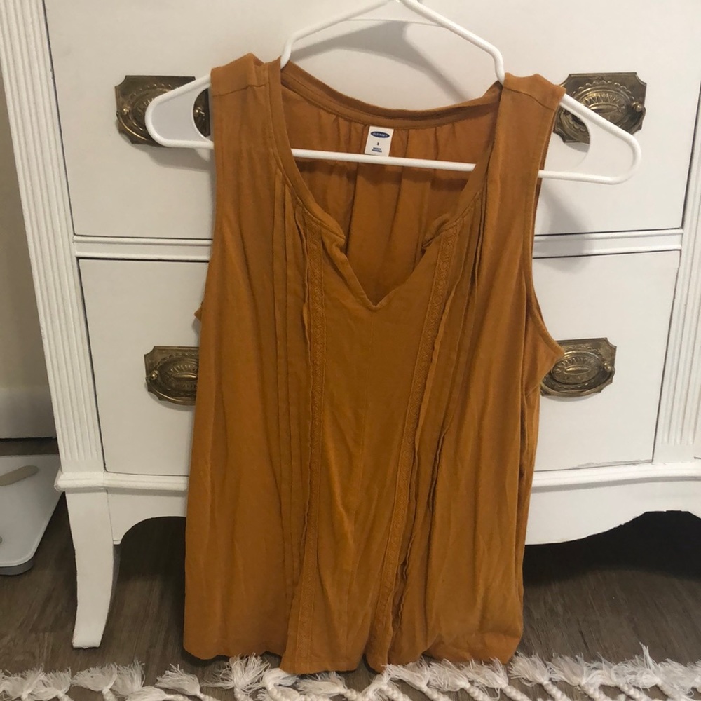 Gold sleeveless top